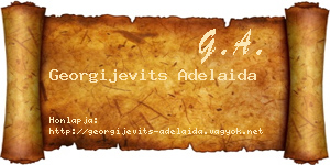 Georgijevits Adelaida névjegykártya